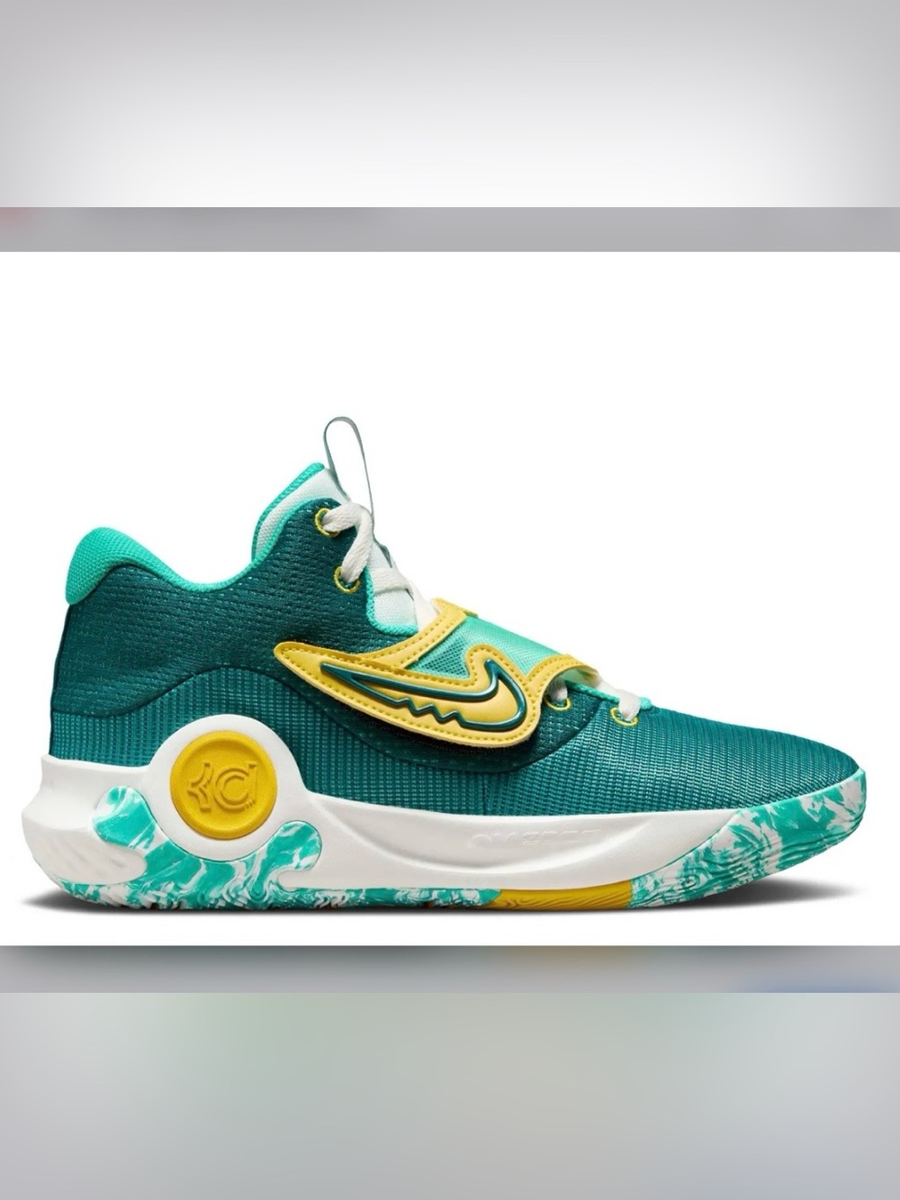 Nike Men’s KD Trey 5 X Clear Jade Geode Teal Sail Vivid Sulfur size 9.5 NWOT